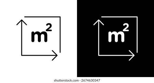 Iconos del metro cuadrado. ilustraciones del símbolo del Vector.