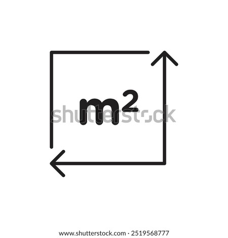 Square Meterline icon. vector illustration. EPS10