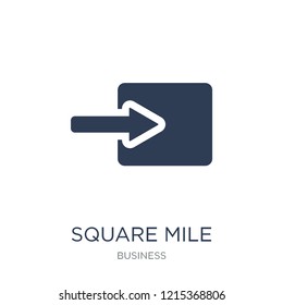 Square Mile icon. Trendy flat vector Square Mile icon on white background from business collection, vector illustration can be use for web and mobile, eps10