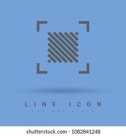 Square minimal icon. Vote line vector icon for websites and mobile minimalistic flat design.