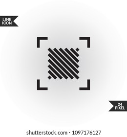 Square minimal icon. Vote line vector icon for websites and mobile minimalistic flat design.