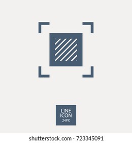 Square minimal icon. Vote line vector icon for websites and mobile minimalistic flat design.
