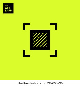 Square minimal icon. Vote line vector icon for websites and mobile minimalistic flat design.