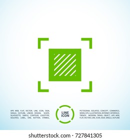 Square minimal icon. Vote line vector icon for websites and mobile minimalistic flat design.