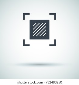 Square minimal icon. Vote line vector icon for websites and mobile minimalistic flat design.