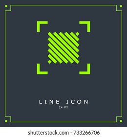 Square minimal icon. Vote line vector icon for websites and mobile minimalistic flat design.