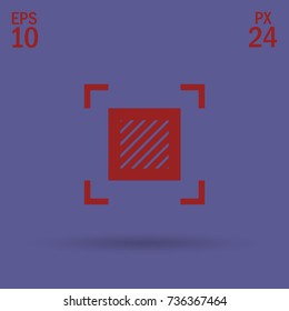 Square minimal icon. Vote line vector icon for websites and mobile minimalistic flat design.