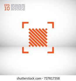 Square minimal icon. Vote line vector icon for websites and mobile minimalistic flat design.