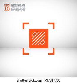 Square minimal icon. Vote line vector icon for websites and mobile minimalistic flat design.