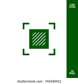 Square minimal icon. Vote line vector icon for websites and mobile minimalistic flat design.
