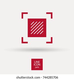 Square minimal icon. Vote line vector icon for websites and mobile minimalistic flat design.