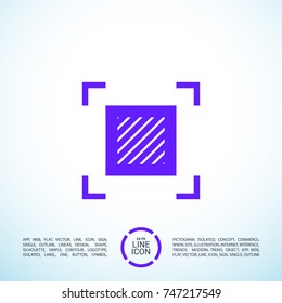 Square minimal icon. Vote line vector icon for websites and mobile minimalistic flat design.