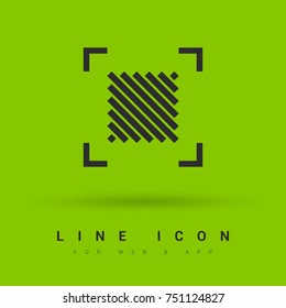 Square minimal icon. Vote line vector icon for websites and mobile minimalistic flat design.