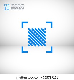 Square minimal icon. Vote line vector icon for websites and mobile minimalistic flat design.