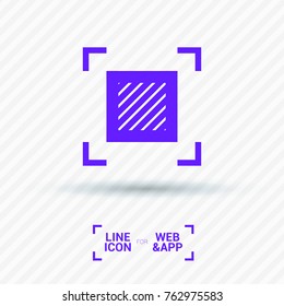 Square minimal icon. Vote line vector icon for websites and mobile minimalistic flat design.