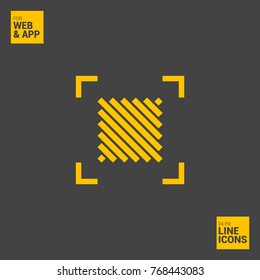 Square minimal icon. Vote line vector icon for websites and mobile minimalistic flat design.