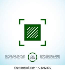 Square minimal icon. Vote line vector icon for websites and mobile minimalistic flat design.