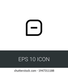 square minus message simple icon