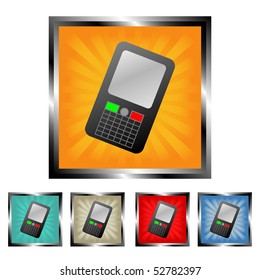 Square mobile vector buttons