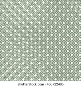 Square monochrome pattern, mesh, seamless vector background.