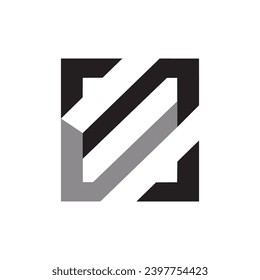 square monogram logo design, profesional monogram logo design on white background