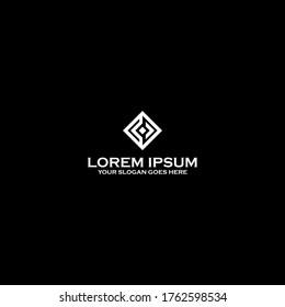 Square Monogram Logo Designs Vector