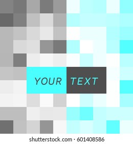 Square Mosaic Background. Pixel Map. Vector Illustration. 