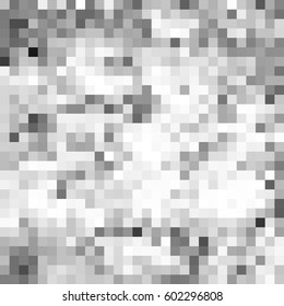 Square Mosaic Background. Pixel Map. Vector Illustration. 