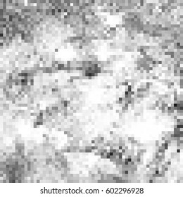 Square Mosaic Background. Pixel Map. Vector Illustration. 