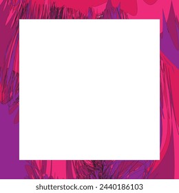 Square mosaic frame for text, photos and pictures. Vector clip art.