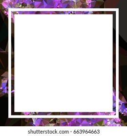 Square mosaic frame for text, photos and pictures. Vector clip art.
