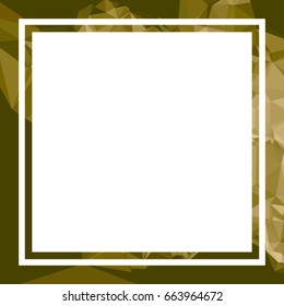 Square mosaic frame for text, photos and pictures. Vector clip art.