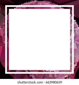 Square mosaic frame for text, photos and pictures. Vector clip art.