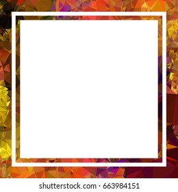 Square mosaic frame for text, photos and pictures. Vector clip art.