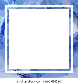 Square mosaic frame for text, photos and pictures. Vector clip art.