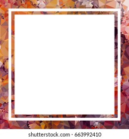 Square mosaic frame for text, photos and pictures. Vector clip art.