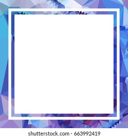 Square mosaic frame for text, photos and pictures. Vector clip art.