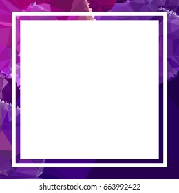 Square mosaic frame for text, photos and pictures. Vector clip art.