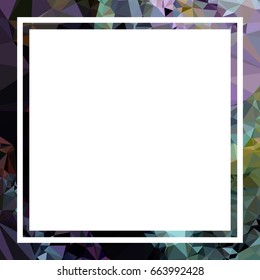 Square mosaic frame for text, photos and pictures. Vector clip art.