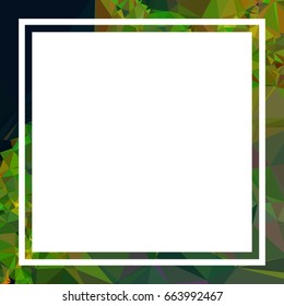 Square mosaic frame for text, photos and pictures. Vector clip art.
