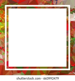 Square mosaic frame for text, photos and pictures. Vector clip art.