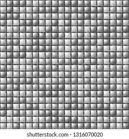 
Square mosaic seamless pattern grey tint. Vector graphics.