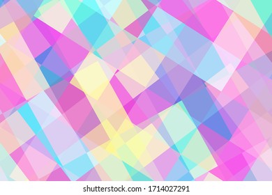 Square mosaic vector background. Color squares overlay abstraction. Trendy abstract design for cover. Modern technology wallpaper. Colorful banner template. Color block ornament. Digital texture