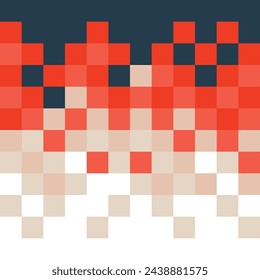 Square mosaic vector background corner design with vintage color style,abstract background.