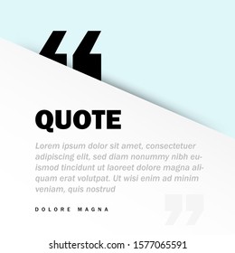 Square Motivation Quote Template Vector Background with Realistic Soft Shadows in Material Design. Good for Inspirational Text, Quotes etc. Horizontal Layout. Vector illustration