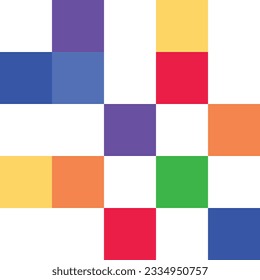 square multicolor seamless pattern, vector illustration