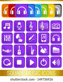 SQUARE MUSIC ICONS