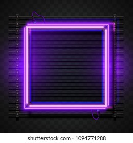 Square neon background