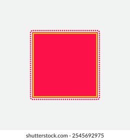 Square Neon Style Four. Sale Tag Element. Label Icon. High Quality Vector Icon. Editable Vector