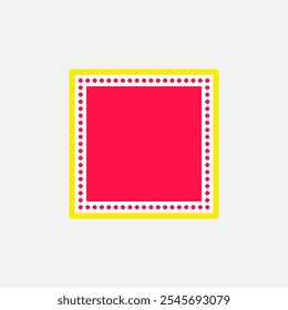 Square Neon Style One. Sale Tag Element. Label Icon. High Quality Vector Icon. Editable Vector